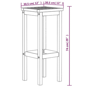 Sgabelli da Bar 6 pz in Legno Massello di Acacia cod mxl 78449