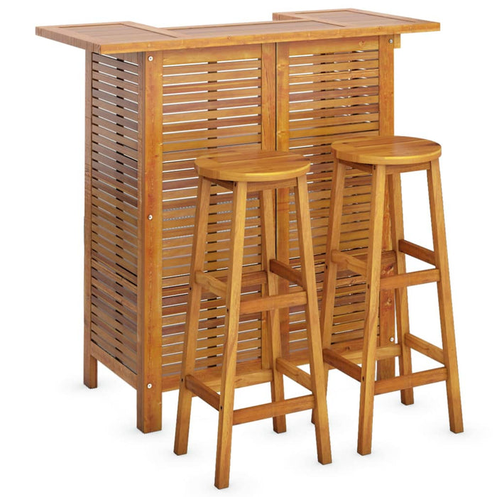 Set da Bar per Giardino 3 pz in Legno Massello di Acacia 3116000