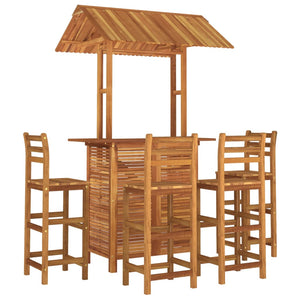 Set da Bar per Giardino 5 pz in Legno Massello di Acacia cod mxl 43199