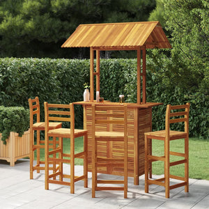 Set da Bar per Giardino 5 pz in Legno Massello di Acacia cod mxl 43199