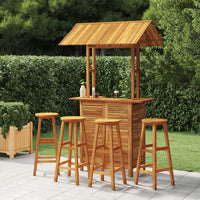 Set da Bar per Giardino 5 pz in Legno Massello di Acacia cod mxl 44667