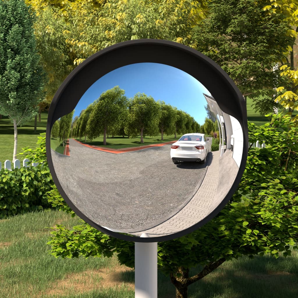 Specchio per Traffico Convesso Nero Ø45 cm in Policarbonato 153079
