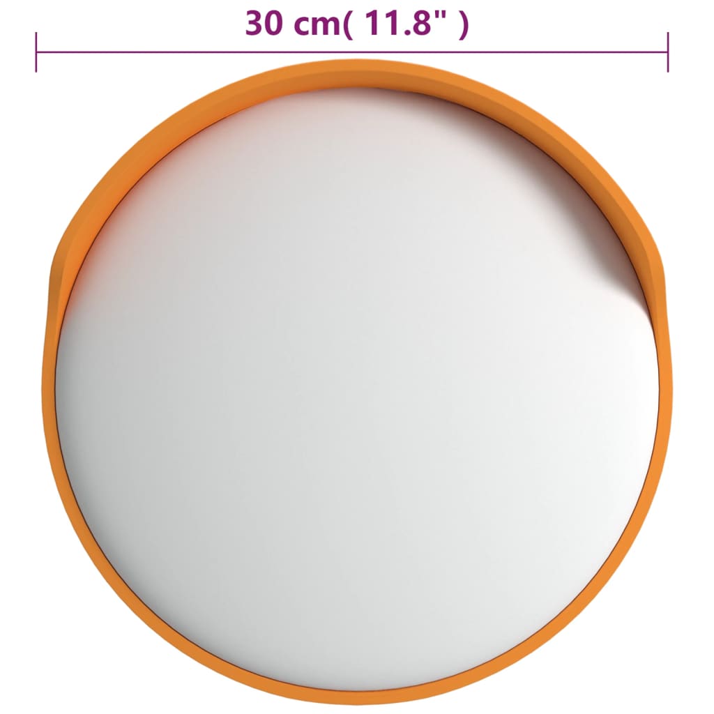 Specchio per Traffico Convesso Arancione Ø30cm in Policarbonato