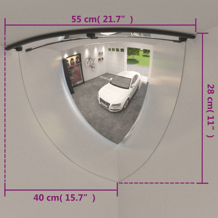 Specchi Quarto di Cupola per Traffico 2 pz Ø80 cm in Acrilico cod 11348