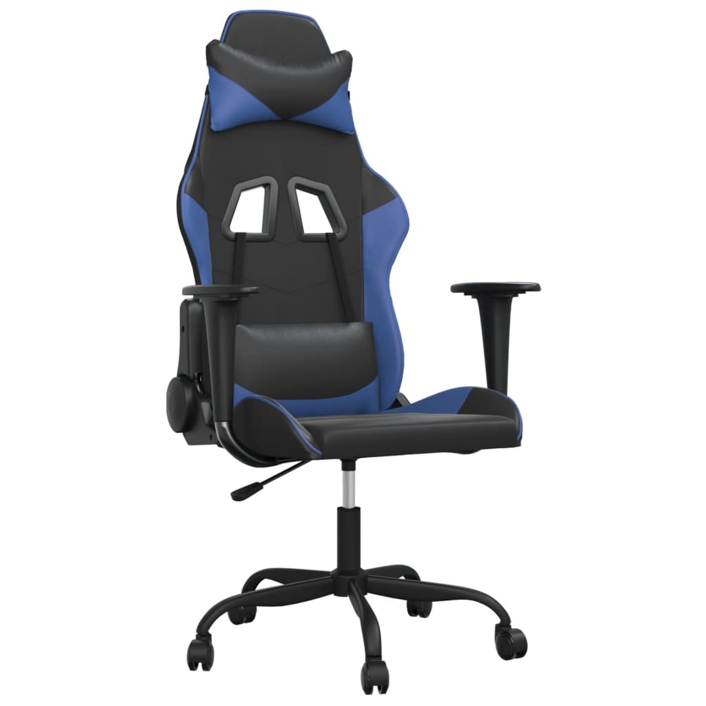 Sedia da Gaming Massaggiante Nero e Blu in Similpellecod mxl 113903