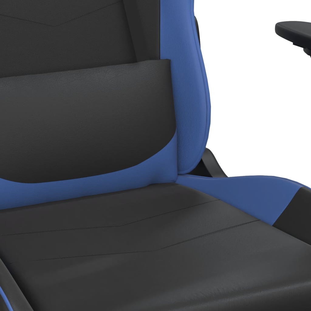 Sedia da Gaming Massaggiante Nero e Blu in Similpelle 345399