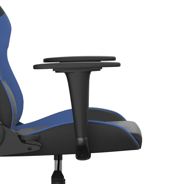 Sedia da Gaming Massaggiante Nero e Blu in Similpelle 345399