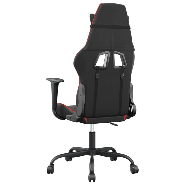 Sedia da Gaming Massaggiante Rosso e Nero in Similpelle 345400