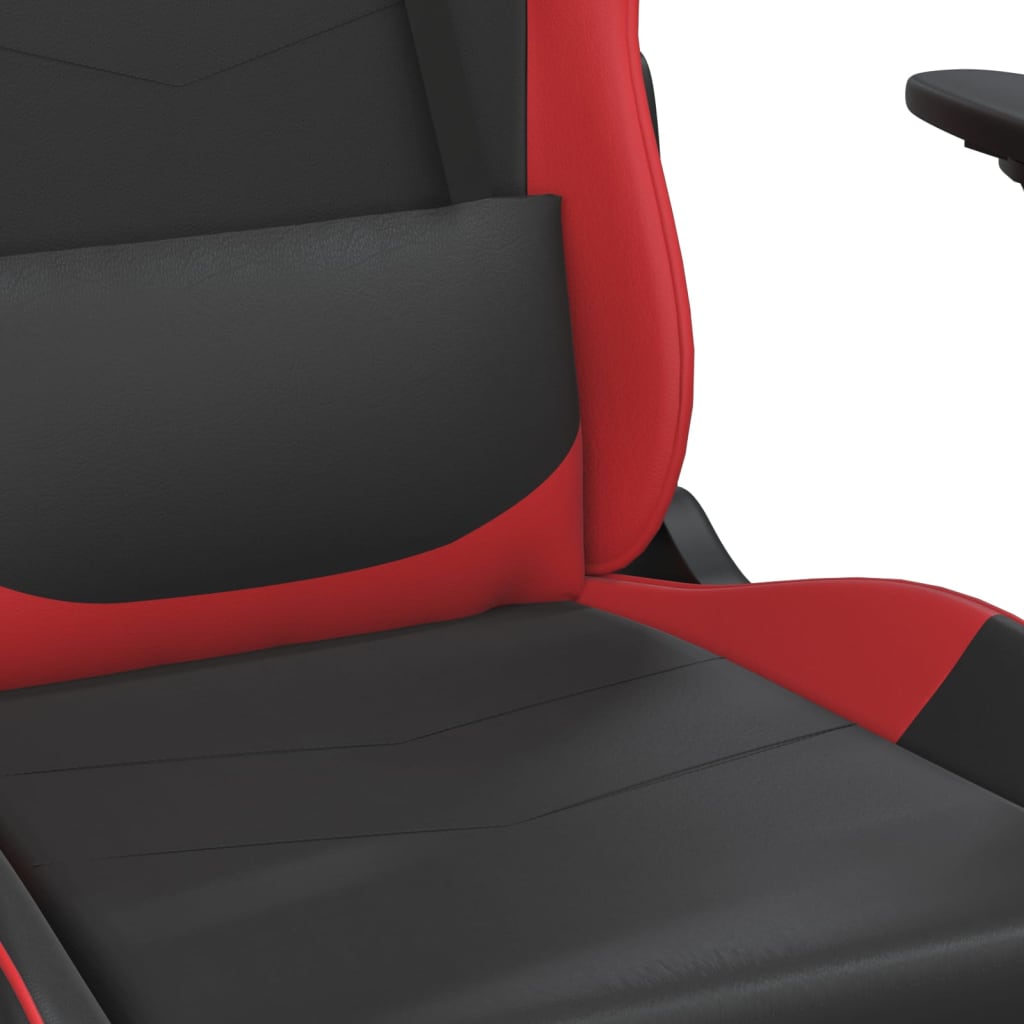 Sedia da Gaming Massaggiante Rosso e Nero in Similpelle 345400