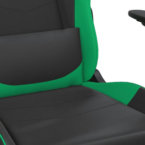 Sedia da Gaming Massaggiante Nero e Verde in Similpelle 345402