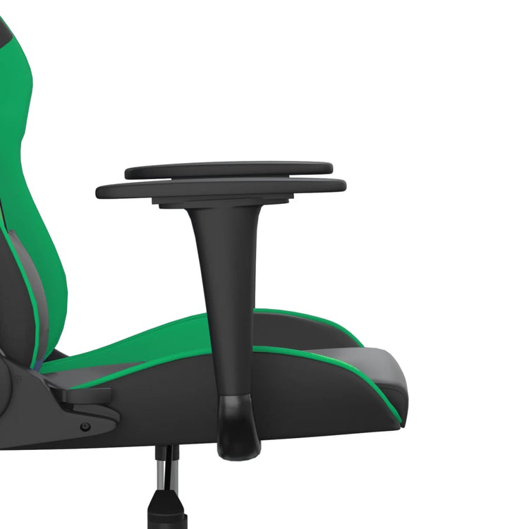 Sedia da Gaming Massaggiante Nero e Verde in Similpelle 345402