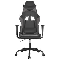 Sedia da Gaming Massaggiante Nero e Grigio in Similpelle 345403