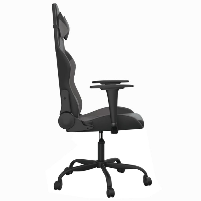 Sedia da Gaming Massaggiante Nero e Grigio in Similpelle 345403