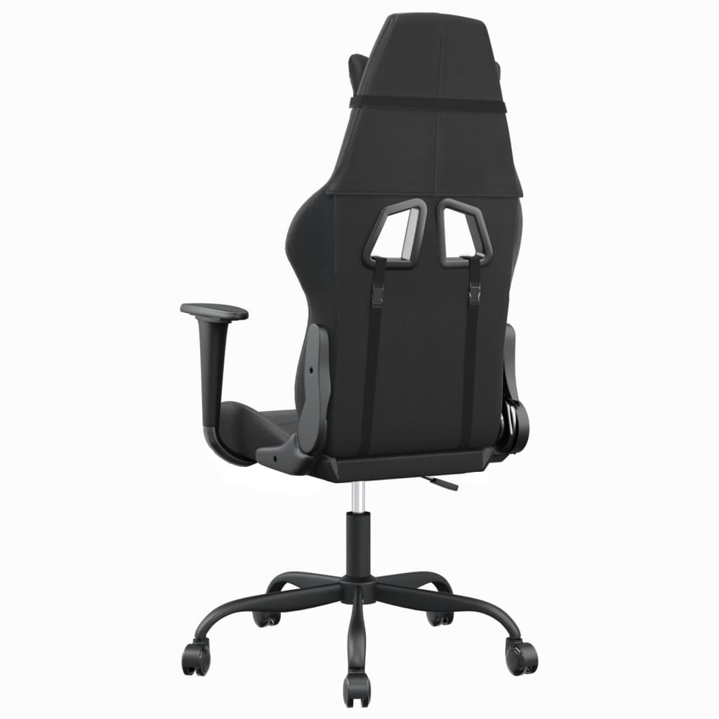 Sedia da Gaming Massaggiante Nero e Grigio in Similpelle 345403