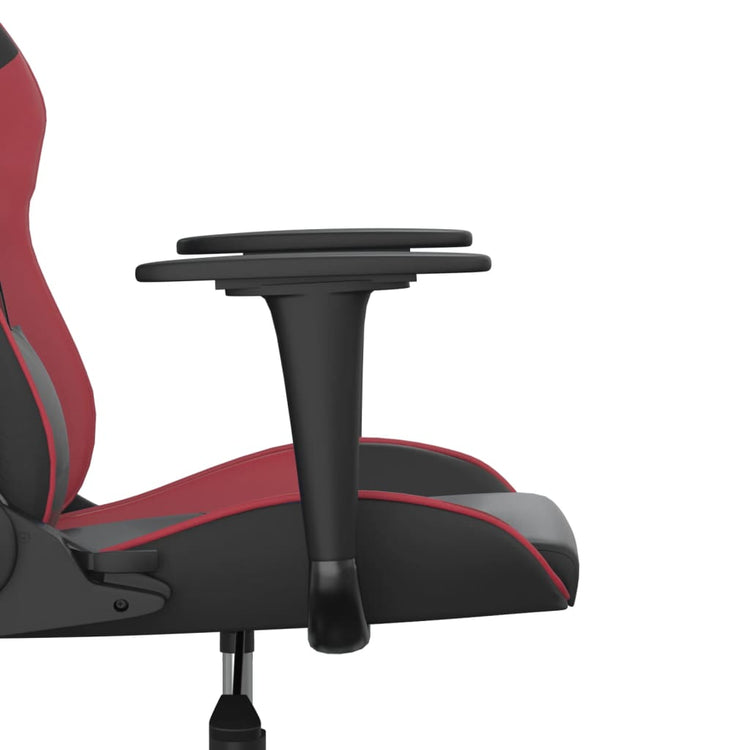 Sedia Gaming Massaggio Nero e Rosso Vino in Similpelle 345406