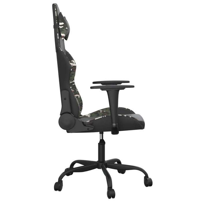 Sedia da Gaming Massaggiante Nero e Mimetico in Similpelle 345410