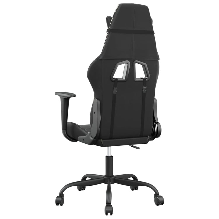 Sedia da Gaming Massaggiante Nero e Mimetico in Similpelle 345410