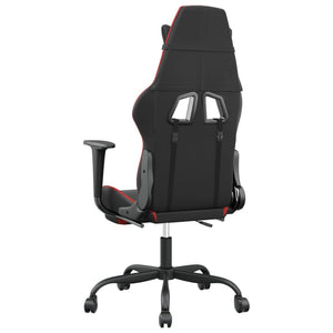 Sedia da Gaming Massaggio Poggiapiedi Nero e Rosso Similpelle cod mxl 65025