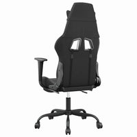 Sedia da Gaming Massaggio Poggiapiedi Nero e Grigio Similpelle 345415