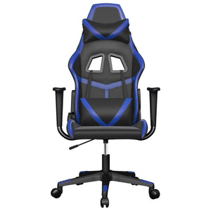 Sedia da Gaming Massaggiante Nero e Blu in Similpelle 345423