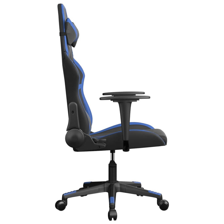 Sedia da Gaming Massaggiante Nero e Blu in Similpelle 345423