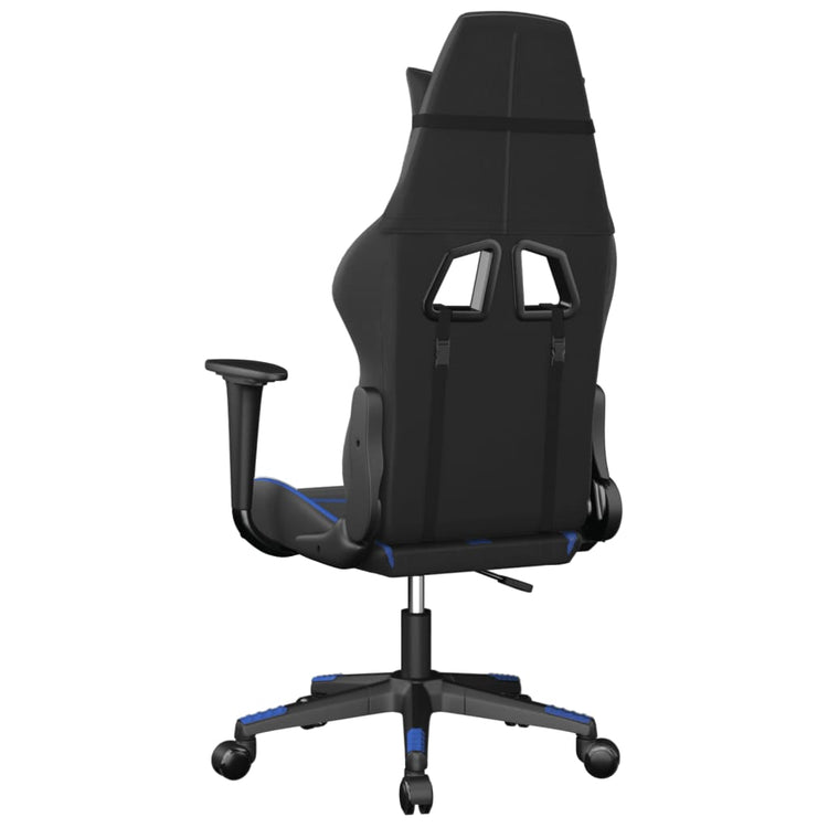 Sedia da Gaming Massaggiante Nero e Blu in Similpelle 345423