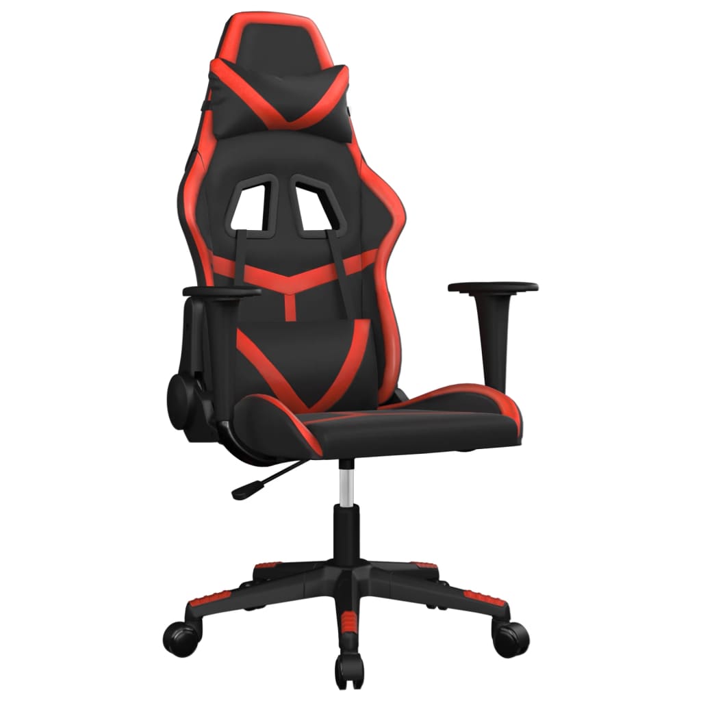 Sedia da Gaming Massaggiante Rosso e Nero in Similpelle 345424