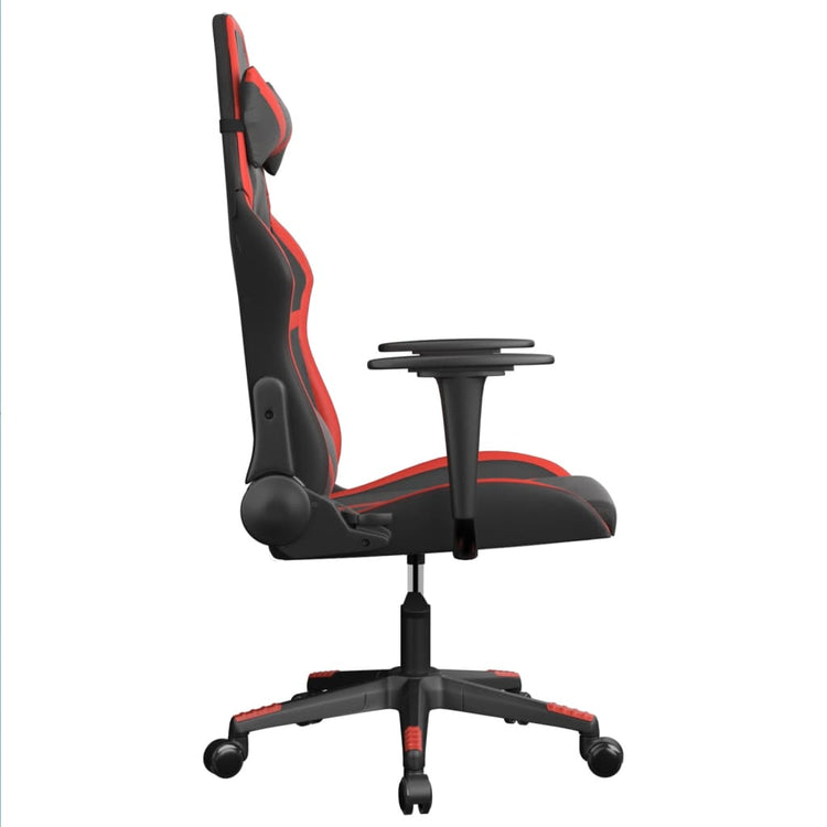 Sedia da Gaming Massaggiante Rosso e Nero in Similpelle 345424