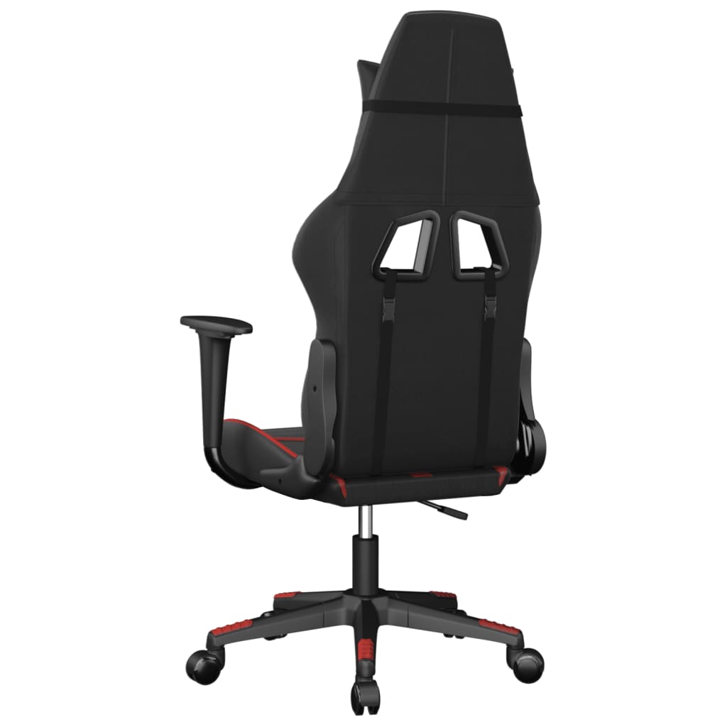 Sedia da Gaming Massaggiante Rosso e Nero in Similpelle 345424