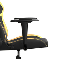 Sedia da Gaming Massaggiante Nero e Oro in Similpelle 345425