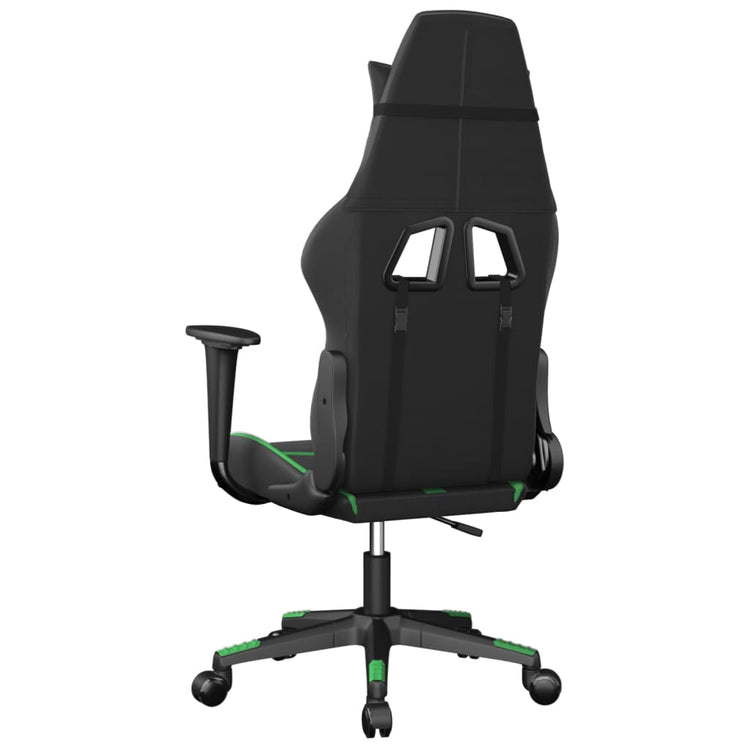 Sedia da Gaming Massaggiante Nero e Verde in Similpelle 345426