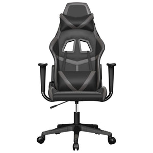 Sedia da Gaming Massaggiante Nero e Grigio in Similpelle 345427