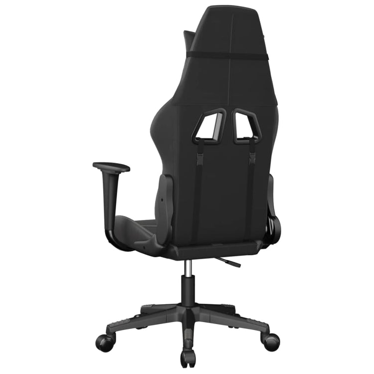 Sedia da Gaming Massaggiante Nero e Grigio in Similpelle 345427