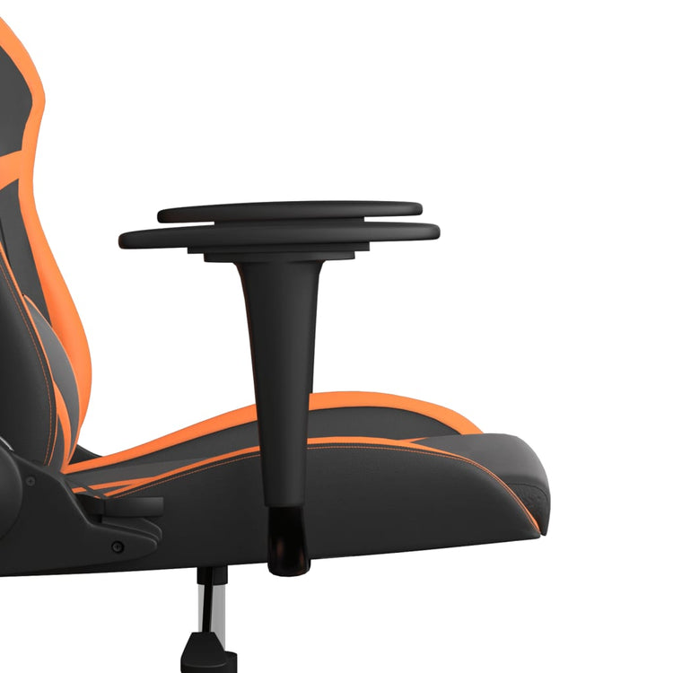 Sedia da Gaming Massaggiante Nero e Arancione in Similpelle 345429