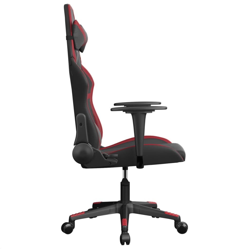 Sedia Gaming Massaggio Nero e Rosso Vino in Similpelle 345430