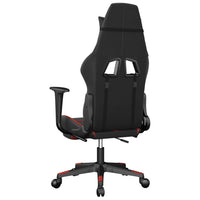 Sedia da Gaming Massaggio Poggiapiedi Nero e Rosso Similpelle cod mxl 71863