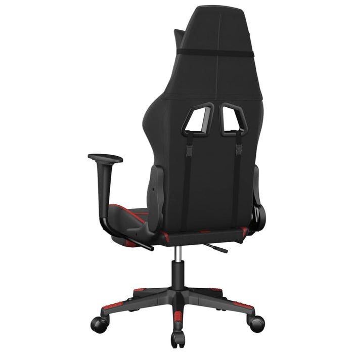 Sedia da Gaming Massaggio Poggiapiedi Nero e Rosso Similpelle cod mxl 71863