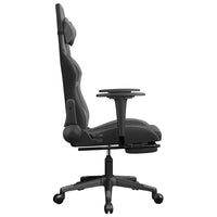 Sedia da Gaming Massaggio Poggiapiedi Nero e Grigio Similpelle cod mxl 58629