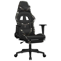 Sedia Gaming Massaggio Poggiapiedi Nero e Mimetico Similpelle cod mxl 71861