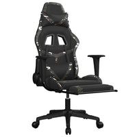 Sedia Gaming Massaggio Poggiapiedi Nero e Mimetico Similpelle cod mxl 71861