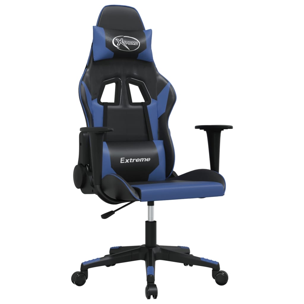 Sedia da Gaming Massaggiante Nero e Blu in Similpellecod mxl 119364