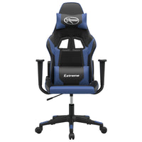 Sedia da Gaming Massaggiante Nero e Blu in Similpelle 345445