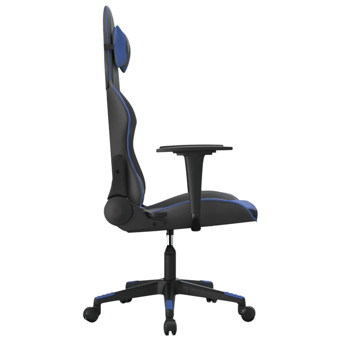 Sedia da Gaming Massaggiante Nero e Blu in Similpelle 345445