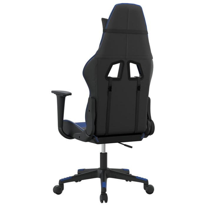 Sedia da Gaming Massaggiante Nero e Blu in Similpelle 345445