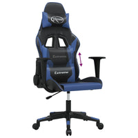 Sedia da Gaming Massaggiante Nero e Blu in Similpelle 345445