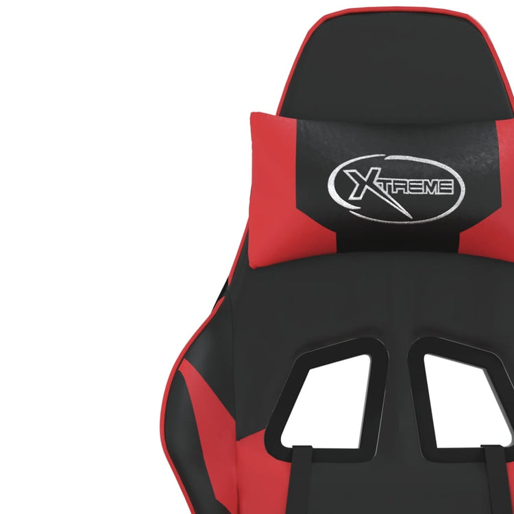 Sedia da Gaming Massaggiante Rosso e Nero in Similpelle 345446