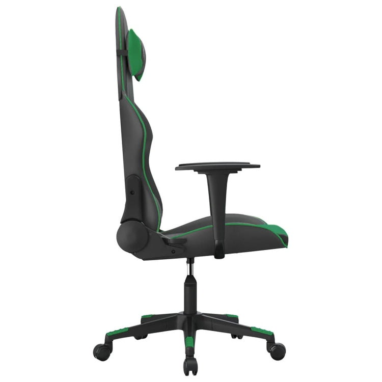 Sedia da Gaming Massaggiante Nero e Verde in Similpelle 345448