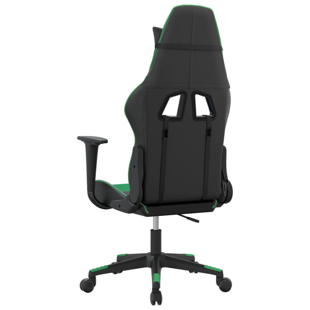 Sedia da Gaming Massaggiante Nero e Verde in Similpelle 345448