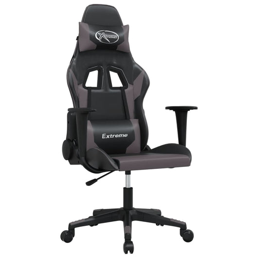 Sedia da Gaming Massaggiante Nero e Grigio in Similpellecod mxl 112405