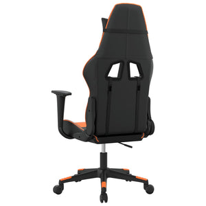 Sedia da Gaming Massaggiante Nero e Arancione in Similpelle 345451